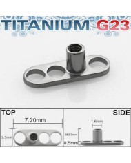 TITANIUM G23 dermal anchor base 2MM   STERILE + BRILLANTE
