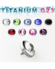 TITANIUM G23 dermal anchor base 2MM   STERILE + BRILLANTE