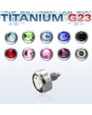 TITANIUM G23 dermal anchor base 2,5 MM   STERILE + BRILLANTE