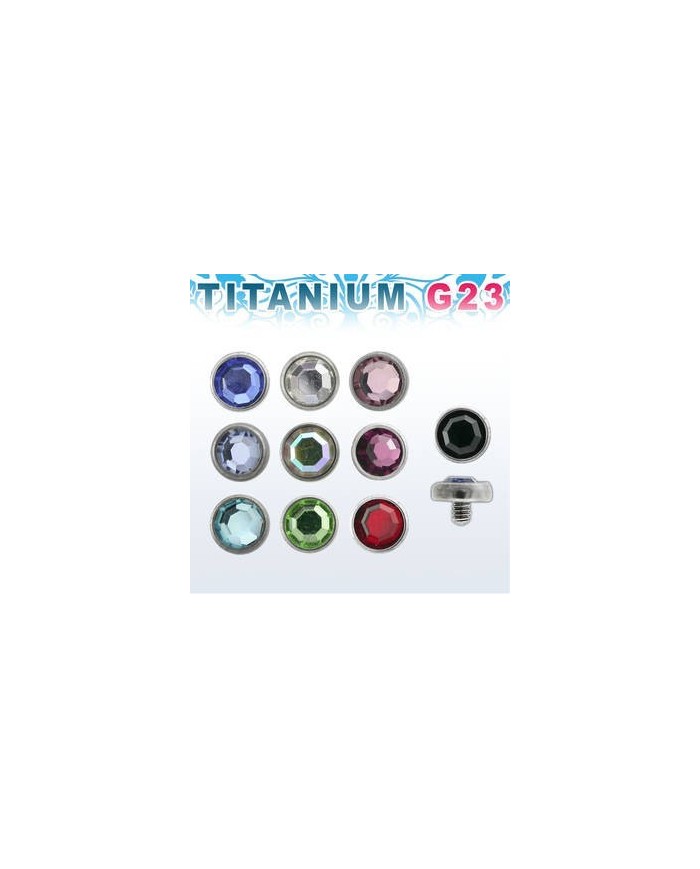 TITANIUM G23 dermal anchor base 2,5 MM   STERILE + BRILLANTE