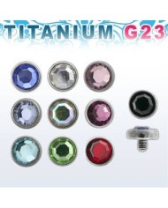 TITANIUM G23 dermal anchor base 2,5 MM   STERILE + BRILLANTE